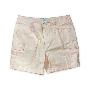 LL Bean Cargo Shorts 18 Womens Favorite Fit High Rise Stretch Pink Peach